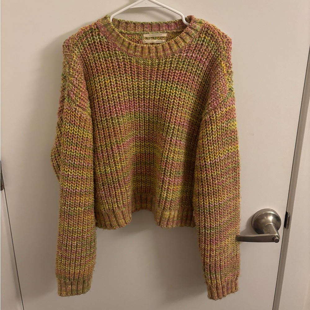 COPY - Anthropologie colorful crew next knit sweater